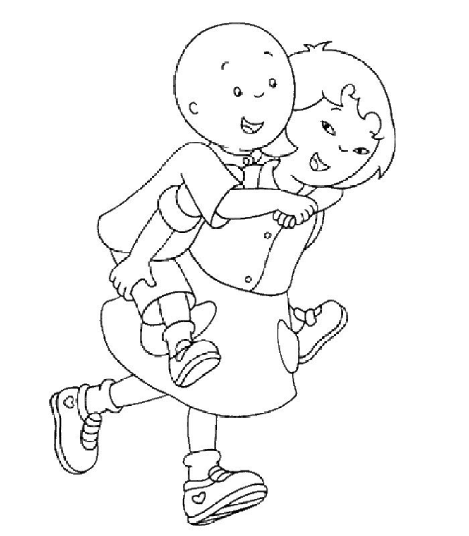 Plansa de colorat cu Caillou 24 17